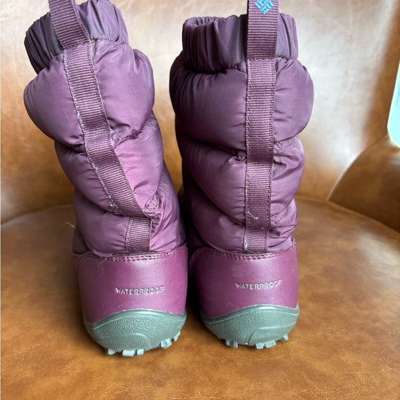 Columbia Minx Slip IV Quilted Burgundy Purple Waterproof Omni Winter Boots W9 - Picture 5 of 7
